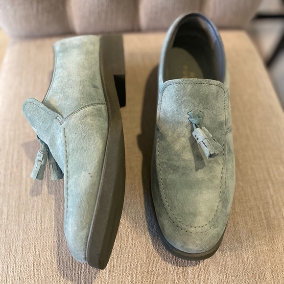 Hush Puppies EUC Suede Lt. Green Women’s Loafers - SZ 9 Perfect for Fall! - Picture 9 of 15